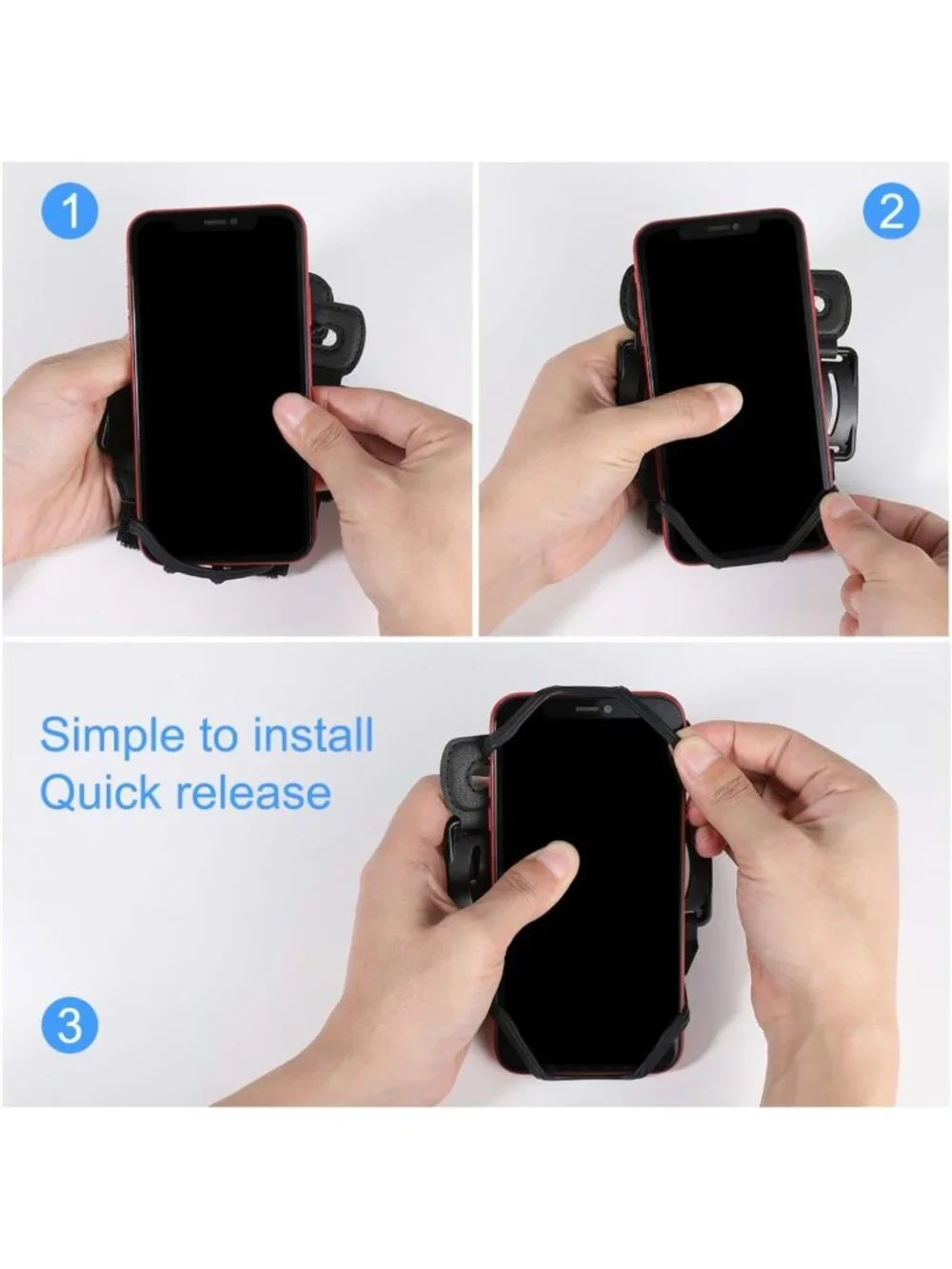 360° Rotatable Wristband Phone Holder for Running, Fits 4-6.7